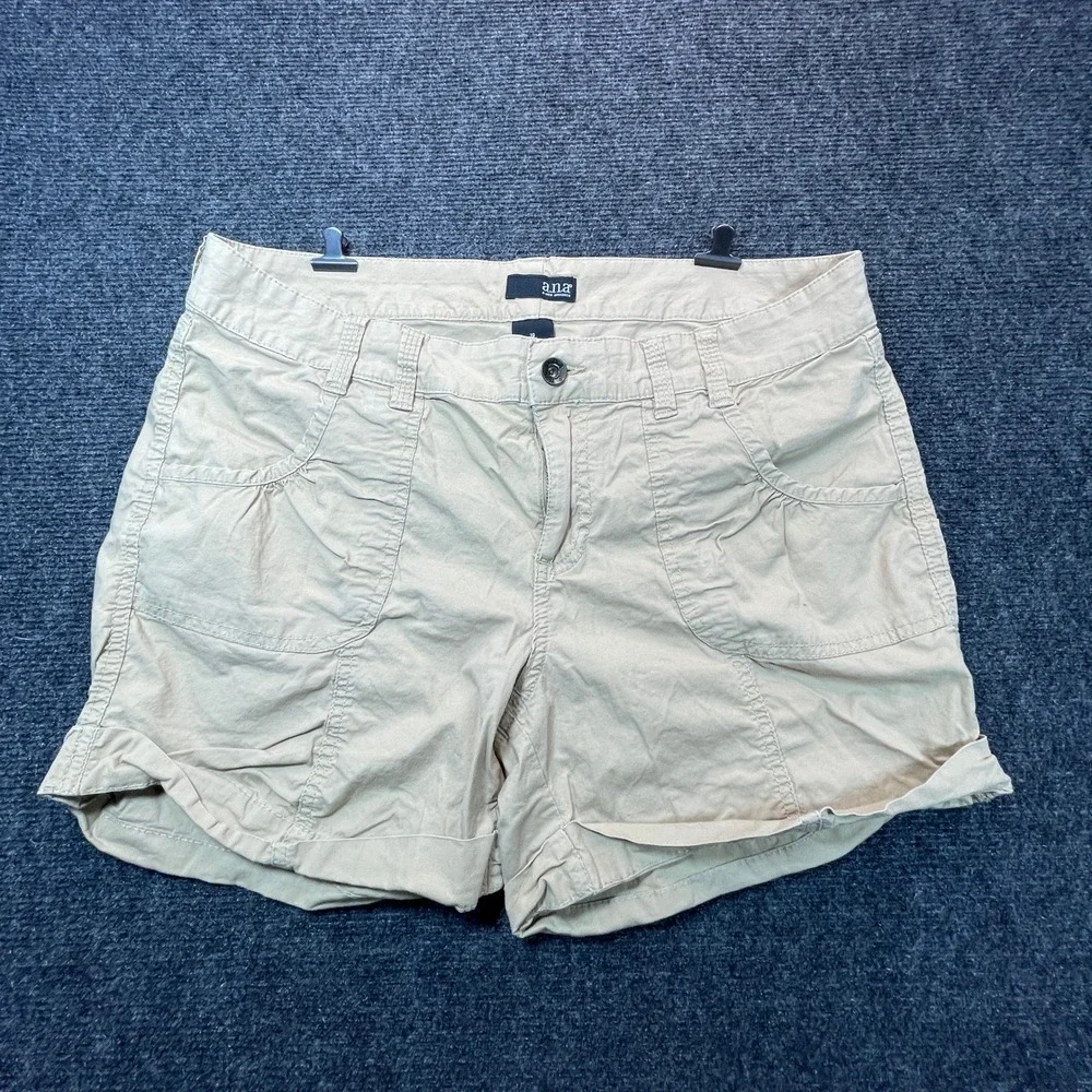 a.n.a Cargo Shorts Women 10 Tan Khaki Utility Gorpcore Safari Hiking Coastal Y2K